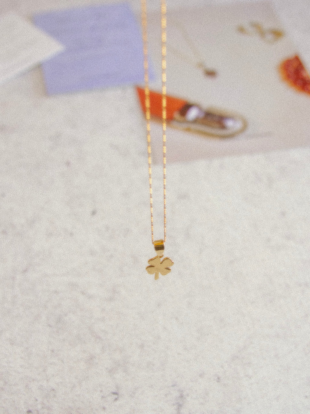 Cadena Trébol Dorado