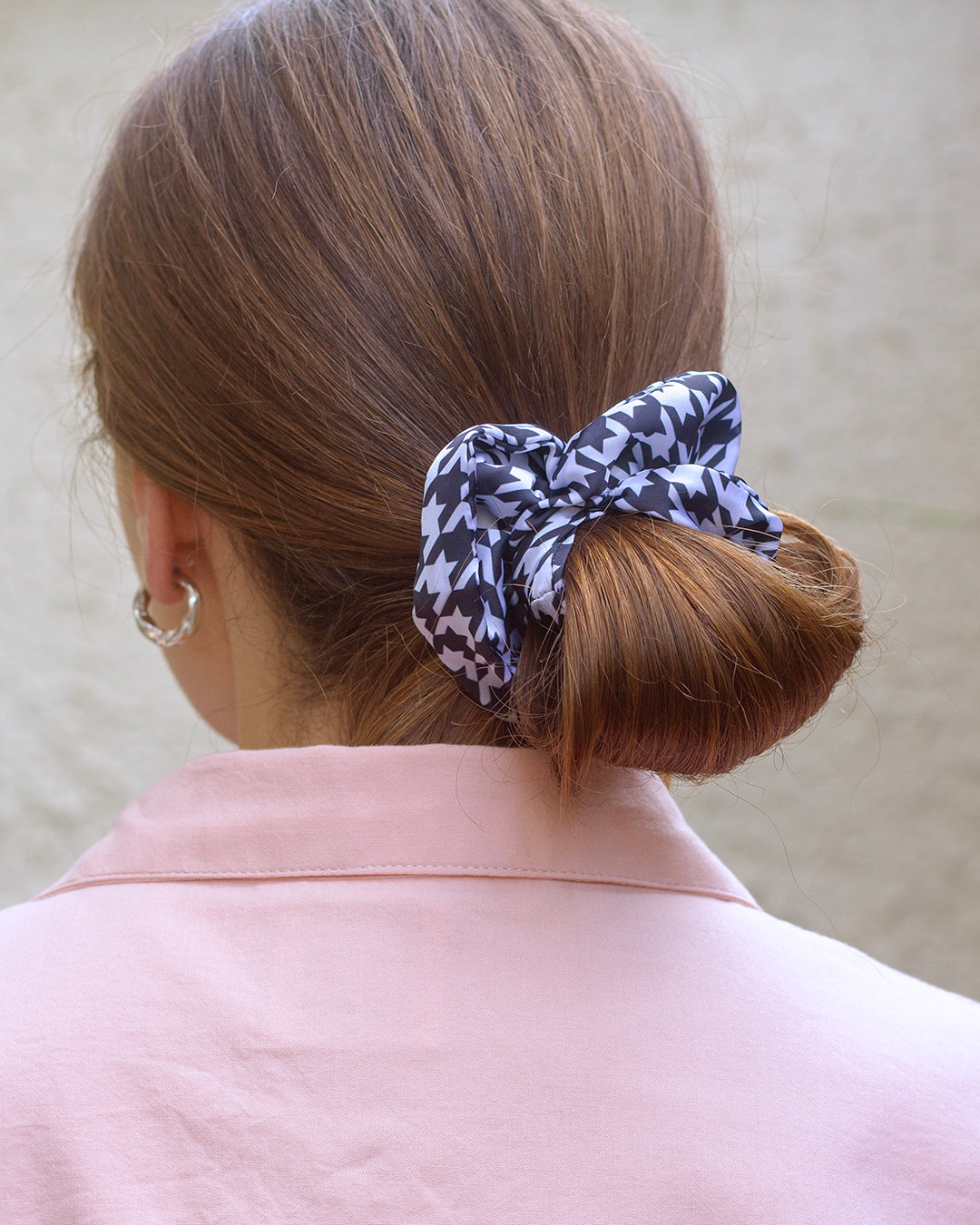 Scrunchie Pata de Gallina Negro