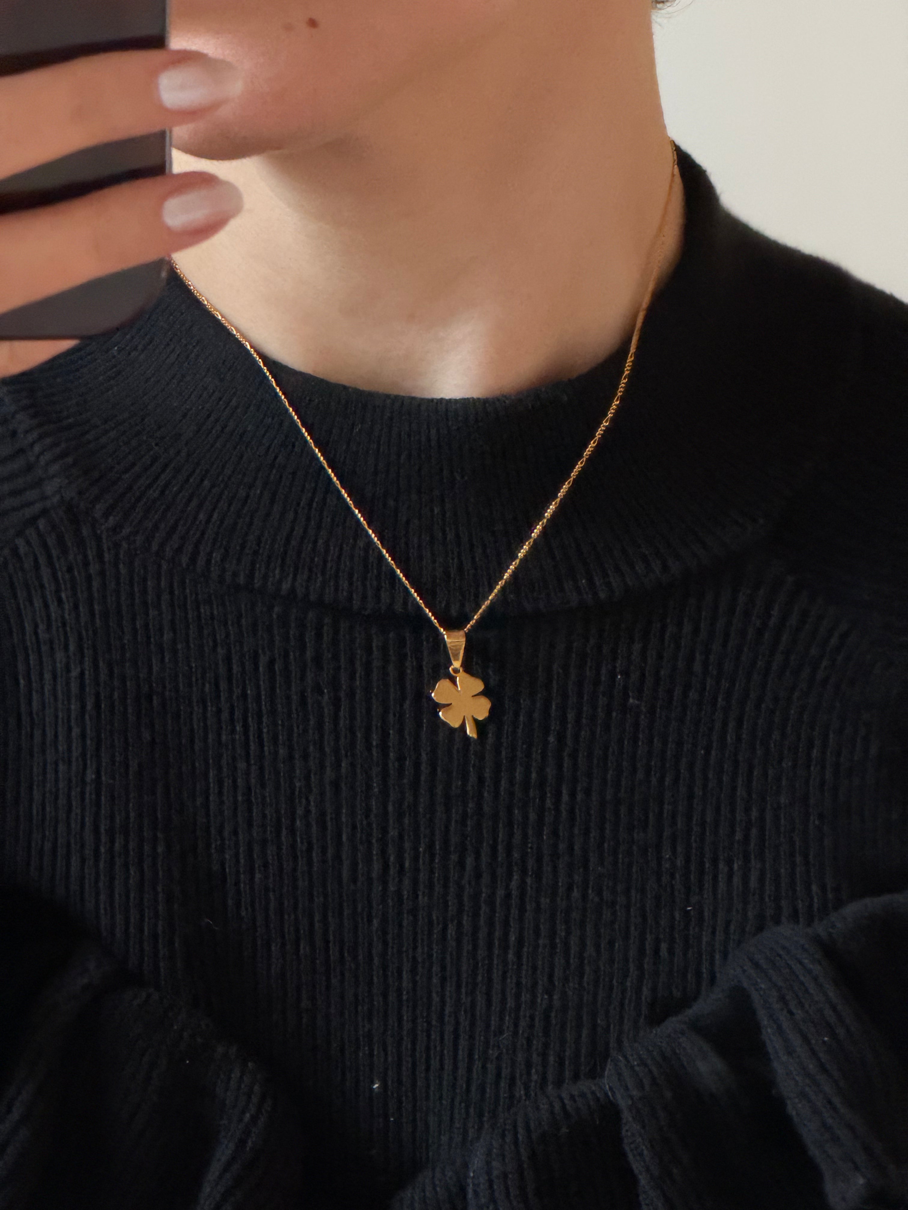 Cadena Trébol Dorado